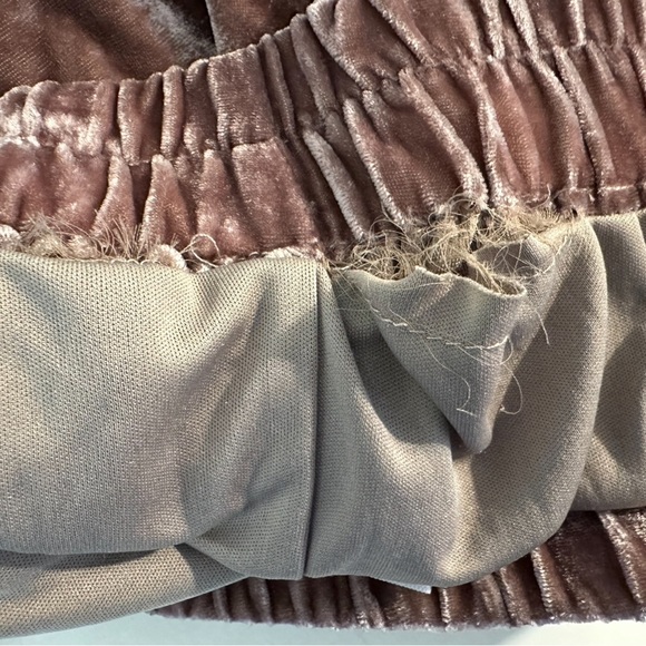 Anthro TINA + JO Josephine Tapered Trousers Mauve Pink Purple Velvet High Rise - Picture 13 of 13